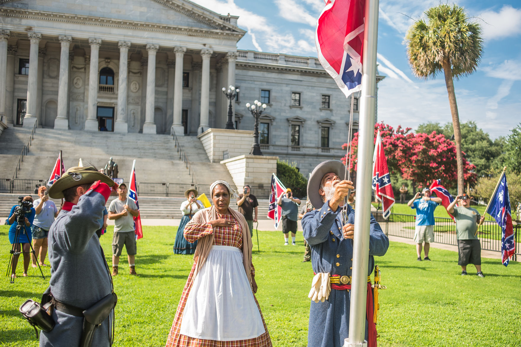 SC Secessionist Party Raises Confederate Flag at Statehouse